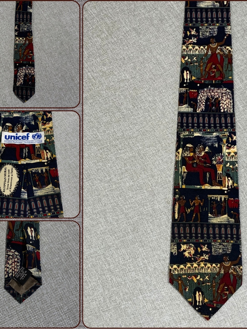 UNICEF Egyptian Motif Silk Tie